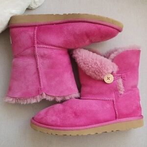 UGG Pink Shearling Boots